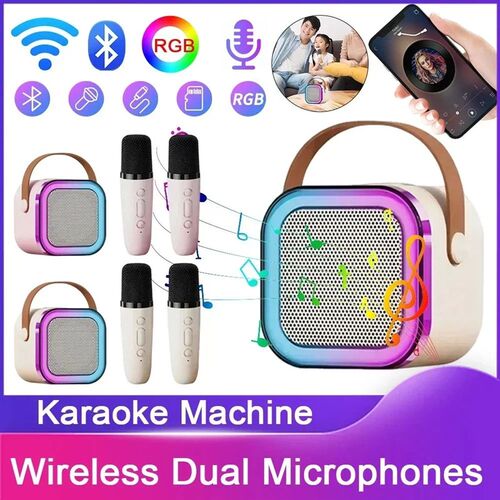 K12 Wireless Microphone Karaoke Machine Bluetooth Speaker KT