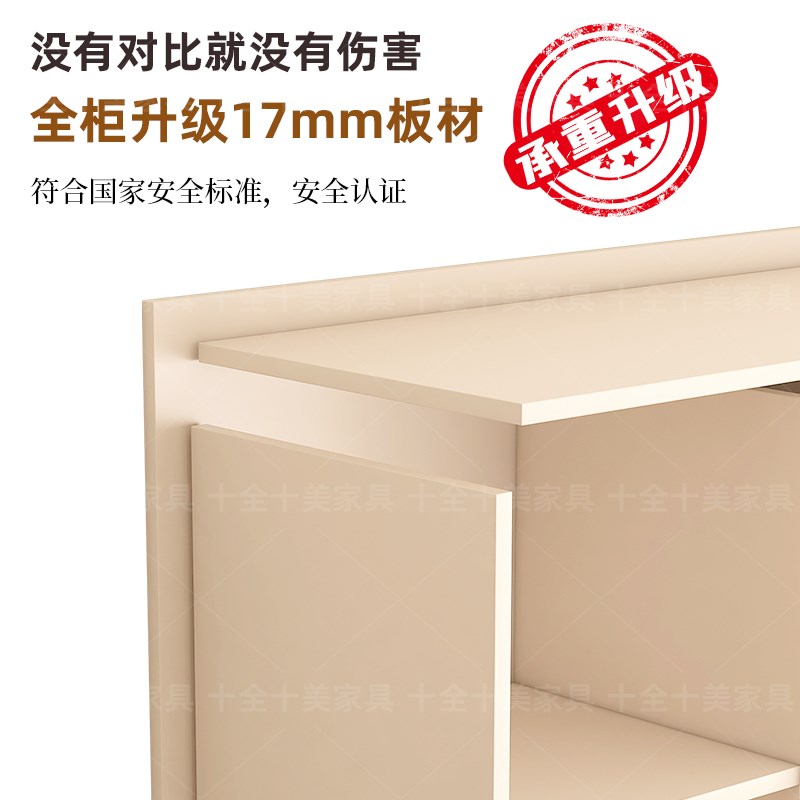 双人书桌书架一体桌组合奶油风家用实木学生写字桌台式办公电脑桌
