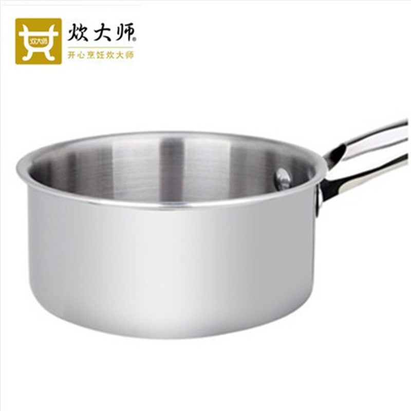 炊大师奶锅不锈钢加厚不粘锅 热奶辅食小奶锅 电磁炉煮面小汤锅