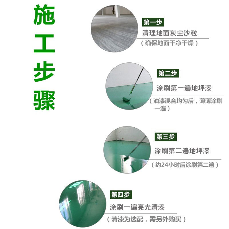水禾水性环氧地坪漆净味耐磨防滑翠绿色耐酸碱工厂停车场地面涂料