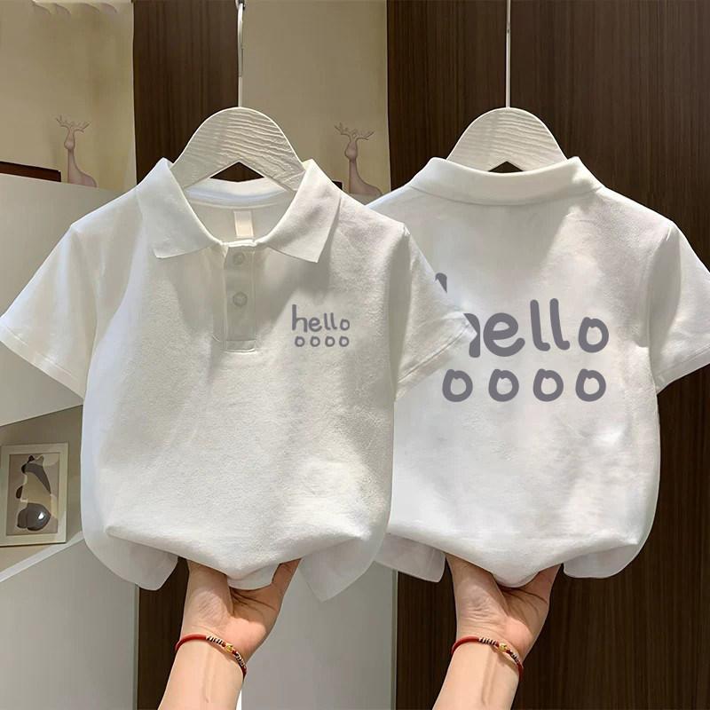 男童夏装白色儿童POLO衫短袖儿童POLO衫