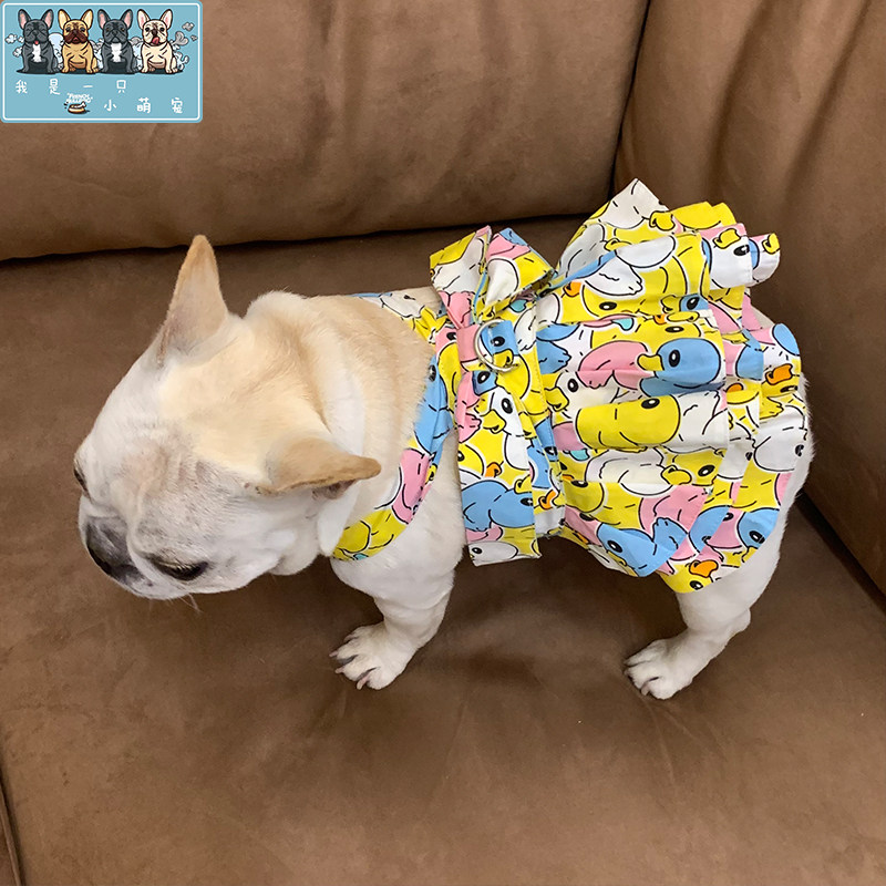 中小型犬宠物狗狗裙子法斗巴哥斗牛犬比熊博美衣服春夏薄款公主裙