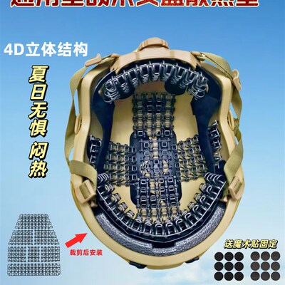 通用型战术头盔散热内衬垫透气防汗4D镂空柔软舒适不磨头缓冲壁震