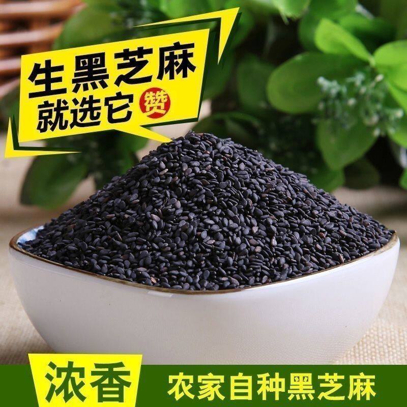 生黑芝麻新货干货黑芝麻糊正宗黑白芝麻干净农家颗粒饱满无沙豆浆
