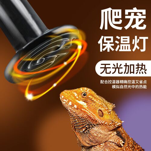 宠物恒温加热灯陶瓷无光取暖芦丁鸡鹦鹉爬宠乌龟鱼缸狗笼子加热灯
