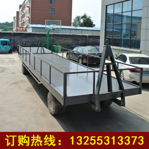 定制叉车牵引平板车挂车车间工厂区库房搬运输重型物料周转运拖车