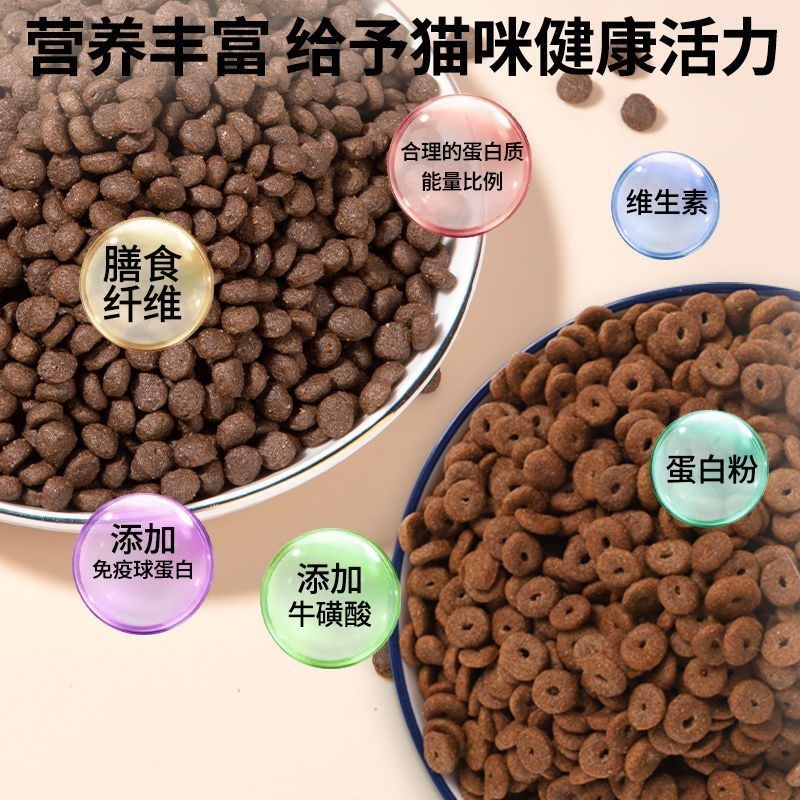 猫粮牛肉味鱼肉味成猫幼猫通用型营养增肥发腮美英短土猫低油低盐