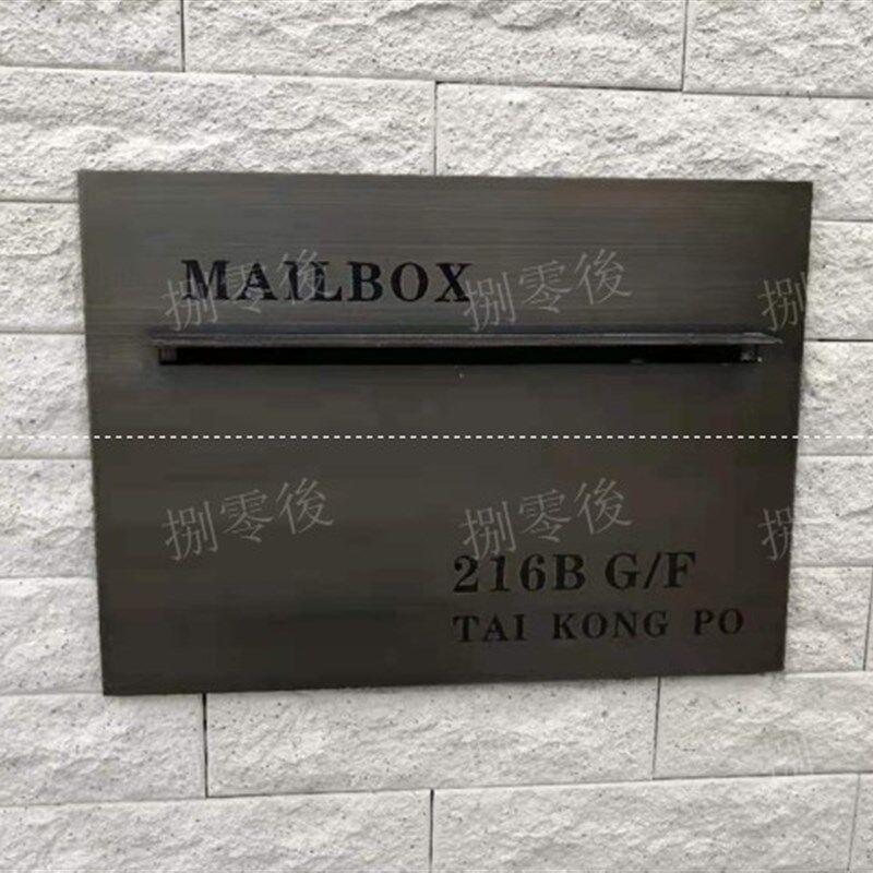 定制欧式古铜别墅信报箱嵌入式前投后取户外防雨信奶箱带立柱邮筒