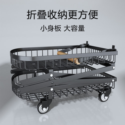 家居超市购物车便携户外露营折叠手推车自驾游搬运行李老人小拉车