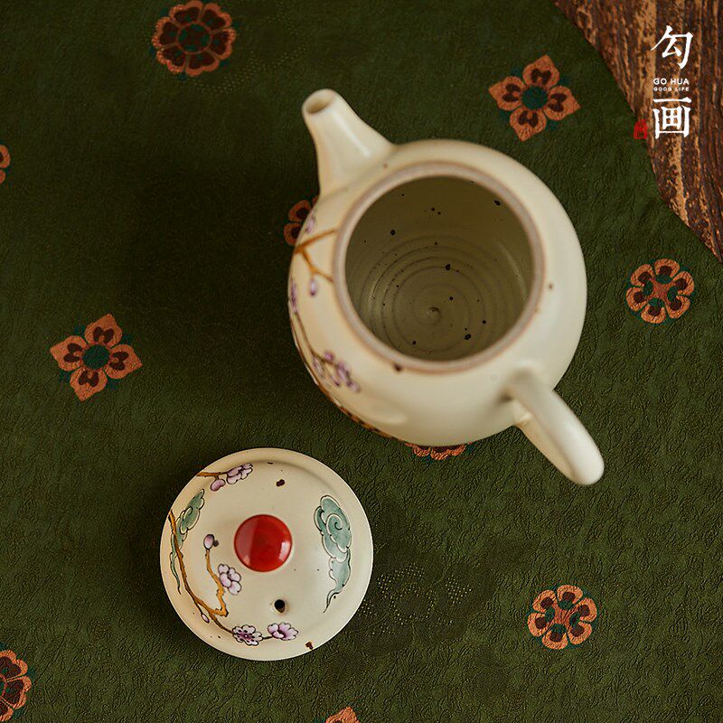 景德镇手绘老虎茶具套装可爱卡通茶杯茶壶套组主人杯国潮品茗杯子