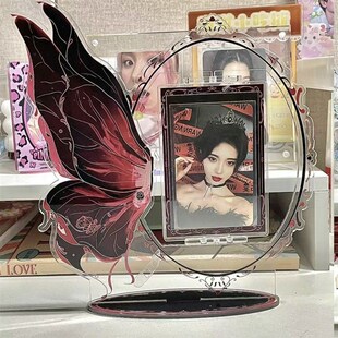 小卡展示架亚力克透明爱豆明星专辑周边明信片相框桌面立牌收纳层
