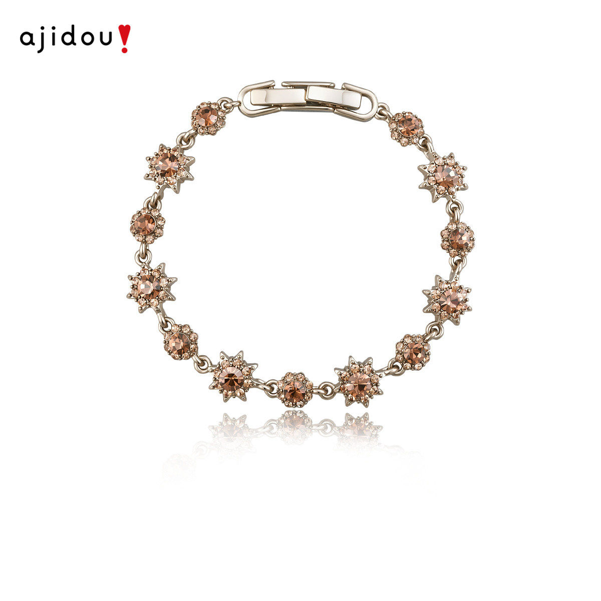 AJIDOU阿吉豆手链女款复古八芒星宝石手串轻奢精致生日礼物手饰品