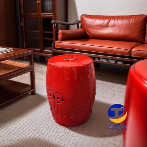 陶瓷凳子景德镇瓷器鼓墩家居摆饰凉凳欧式坐具大号圆凳浴凳换鞋凳