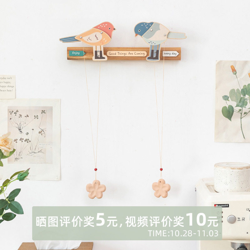 阿楹 文艺玄关阳台床头衣柜门装饰挂饰宠物店美术室内影视墙壁画