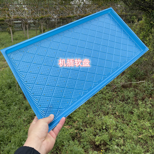 新款9寸水稻育秧盘透气平盘营养种植塑料育苗盘9寸7寸机插软盘