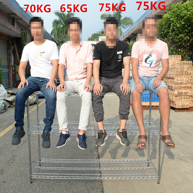 不锈钢货架仓库镀铬带轮线网移动周转车物料架家用铁架置物架子