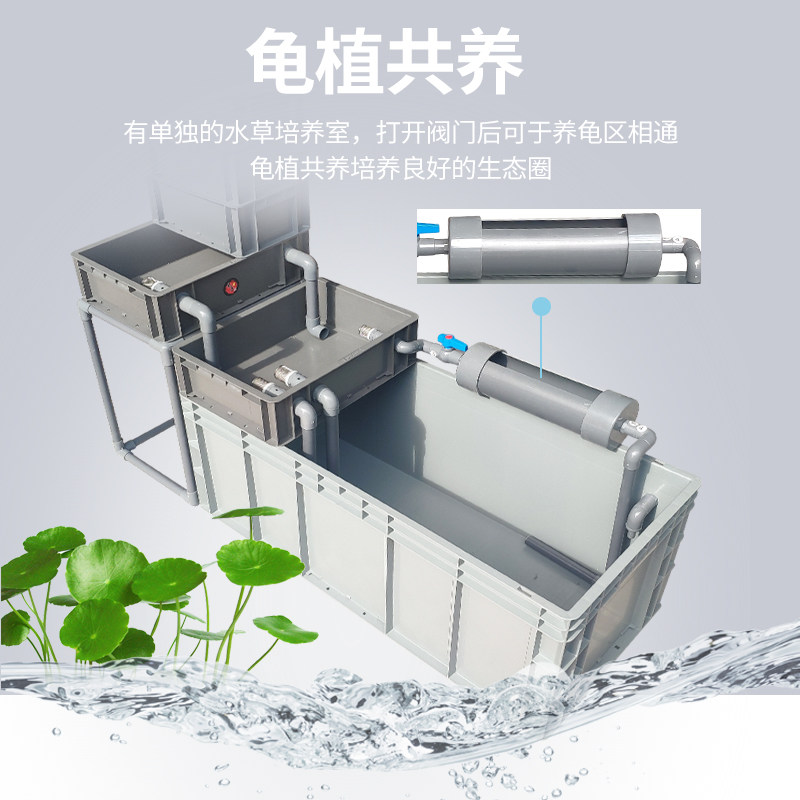 养龟箱生态滴漏过滤附泵滤材 溪流缸宠物用品大型鱼缸套装
