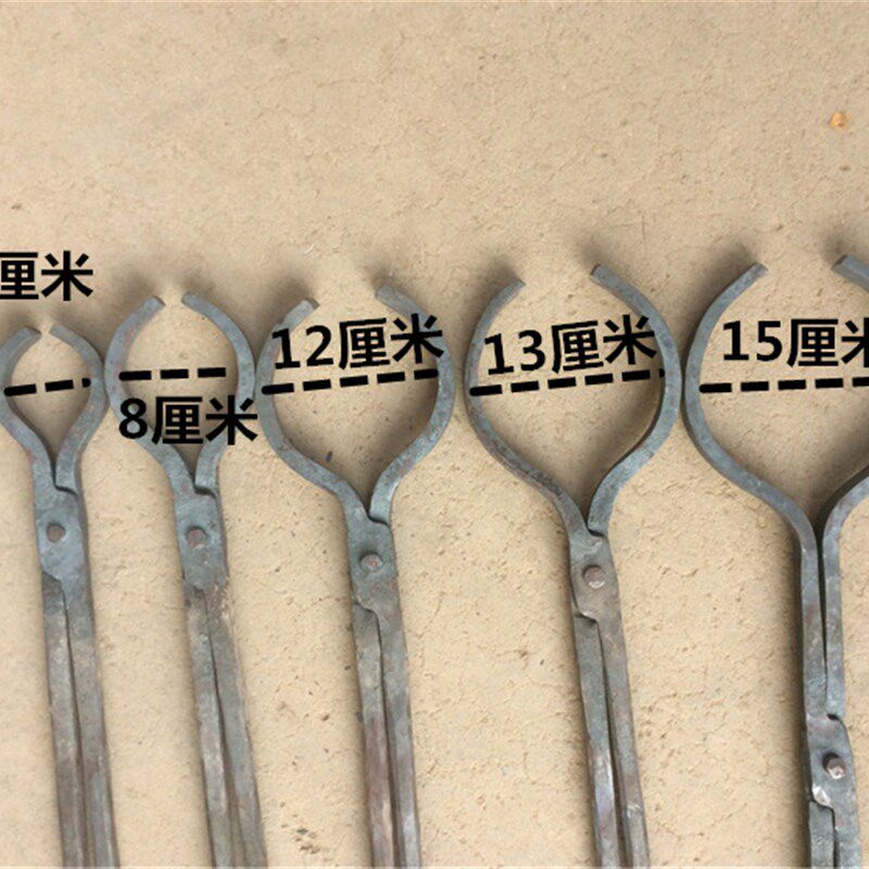 圆口铝棒钳锻造用手工锻打铁钳 扎实加长加粗可定做 高温夹持工具