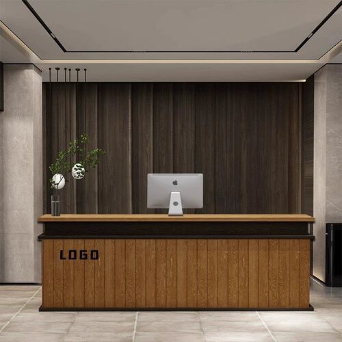 工业风餐厅饭店柜台小型复古收银台吧台酒馆清吧前台订制转角logo