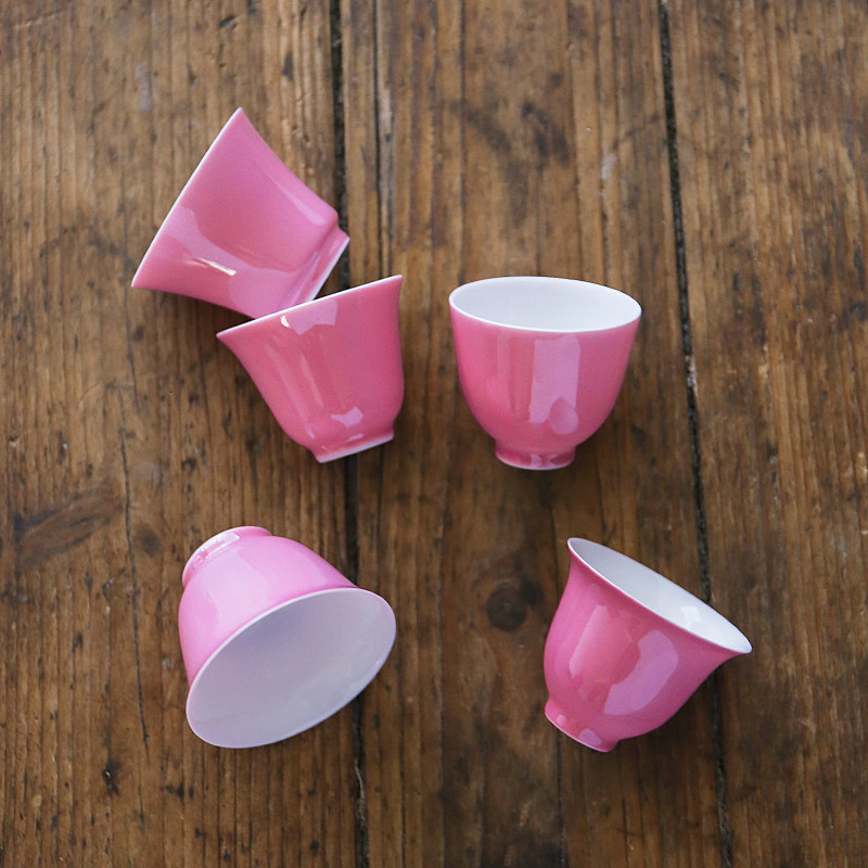 九九瓷坊胭脂水陶瓷茶杯品茗杯女用主人杯景德镇功夫茶具包邮定制