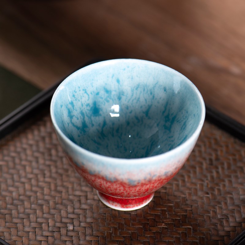 景德镇手作柴烧窑变天目釉茶杯陶瓷茶盏主人杯日式功夫茶具品茗杯