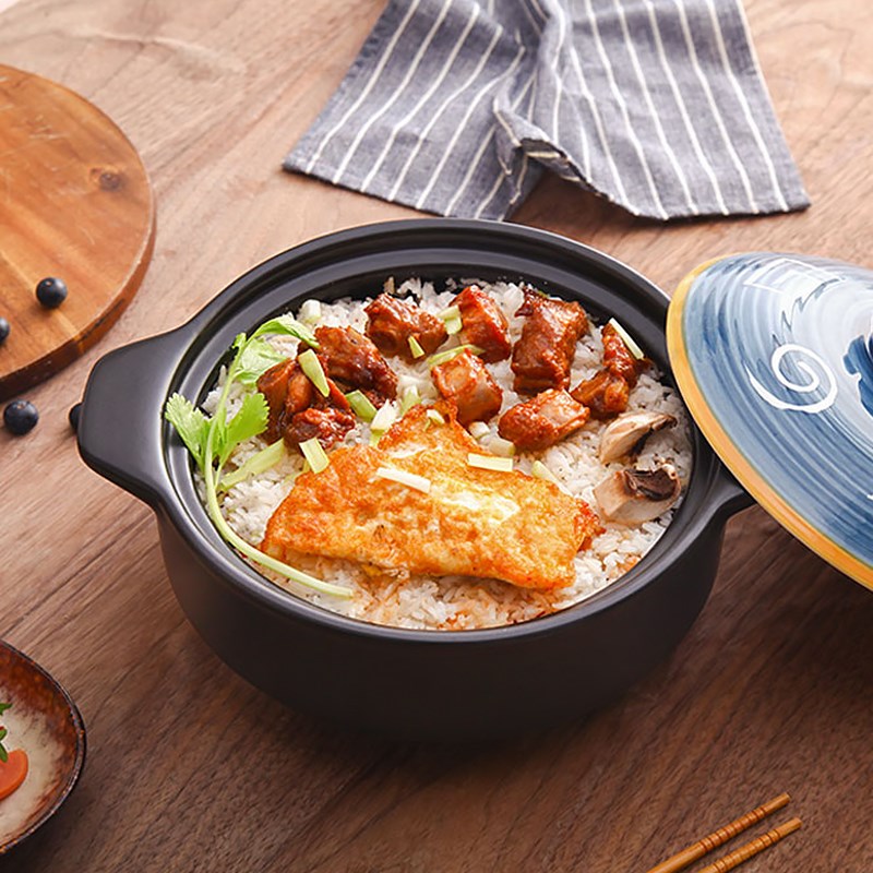 福传砂锅炖锅陶瓷煲汤养生煲明火耐高温煲仔饭石锅拌饭焖烧锅家用