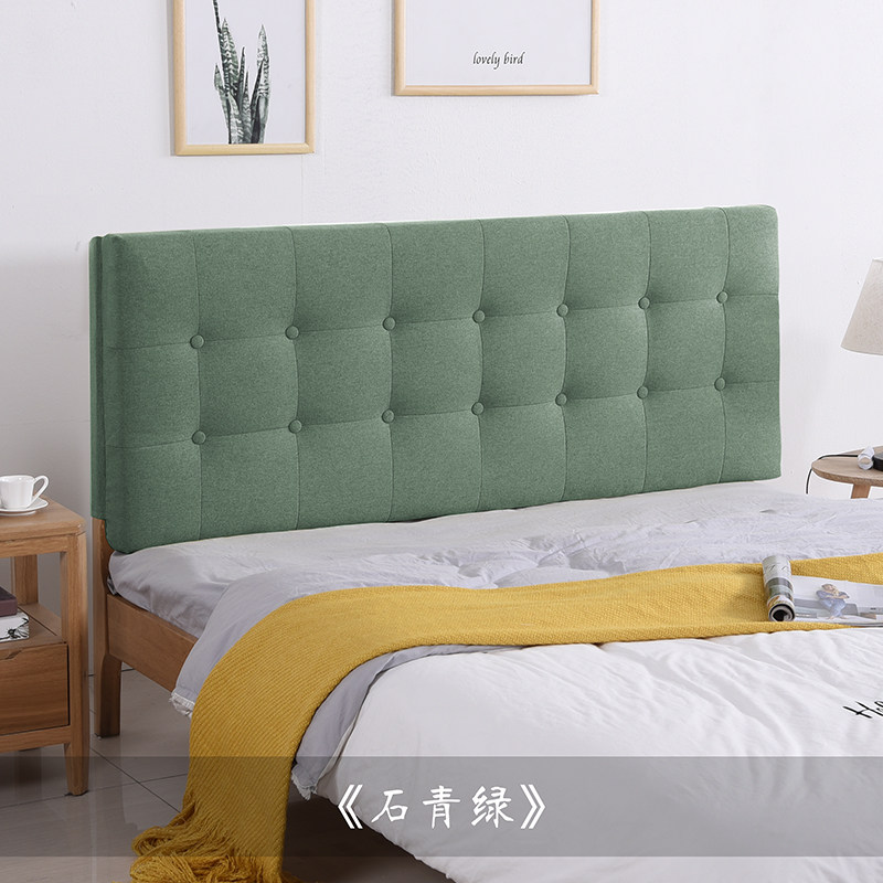 北欧布艺卡座靠背垫 无床头软包墙围贴 实木双人床卡坐靠垫 可拆