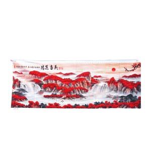 纯手工十字绣成品鸿运当头新款客厅山水风景大幅已绣好装饰画出售