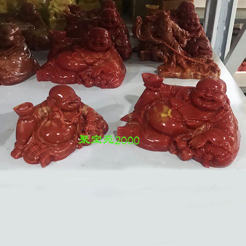 寿山玉弥勒佛摆件玉石笑佛车饰摆件家居大肚佛黄田玉招财玉佛摆件