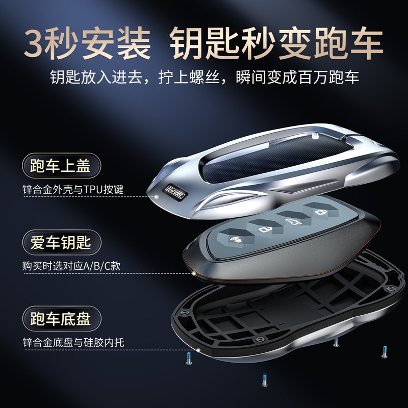 哈佛h6钥匙套哈弗车第三代长城国潮版专用初恋个性H1酷派汽车适用