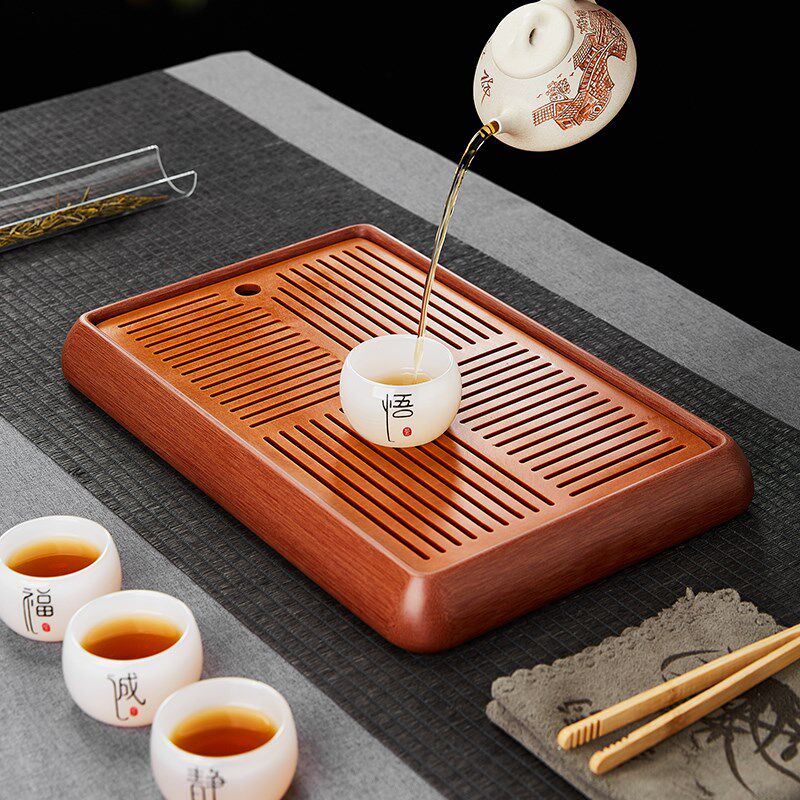电木茶盘蓄水式茶台嵌入式干泡台家用茶道茶海中式功夫茶具托盘