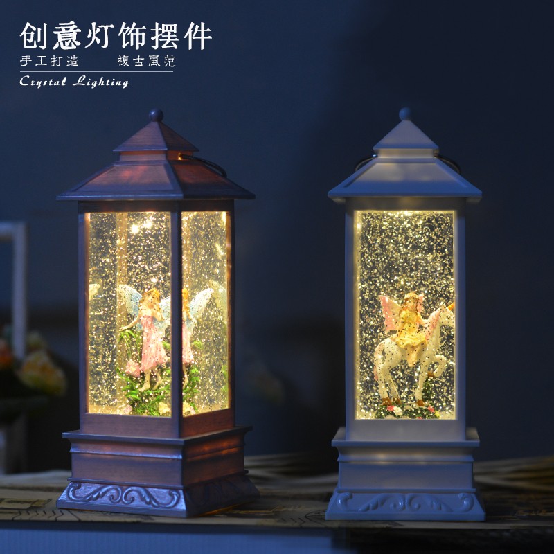 可爱少女动感雪花小夜灯圣诞节节日灯饰摆件创意个性生日礼物礼品