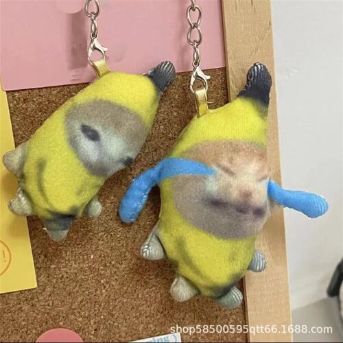 香蕉猫happy猫谁懂啊家人们可爱搞笑创意玩偶包挂件送闺蜜钥匙扣
