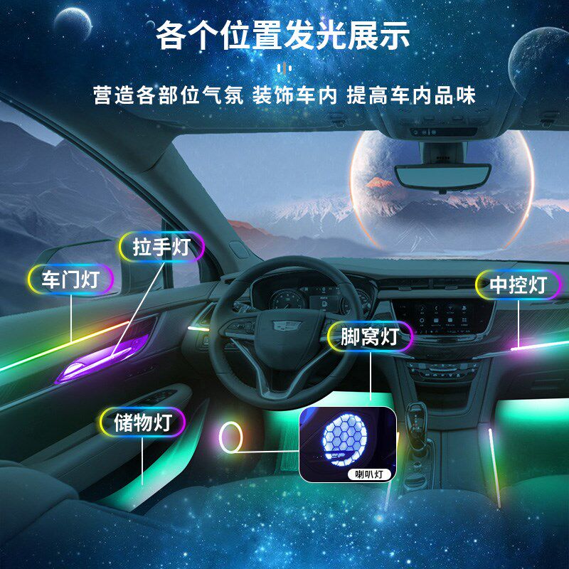 凯迪拉克XT6氛围灯改装车内装饰专用内饰用品气氛配件大全幻彩件