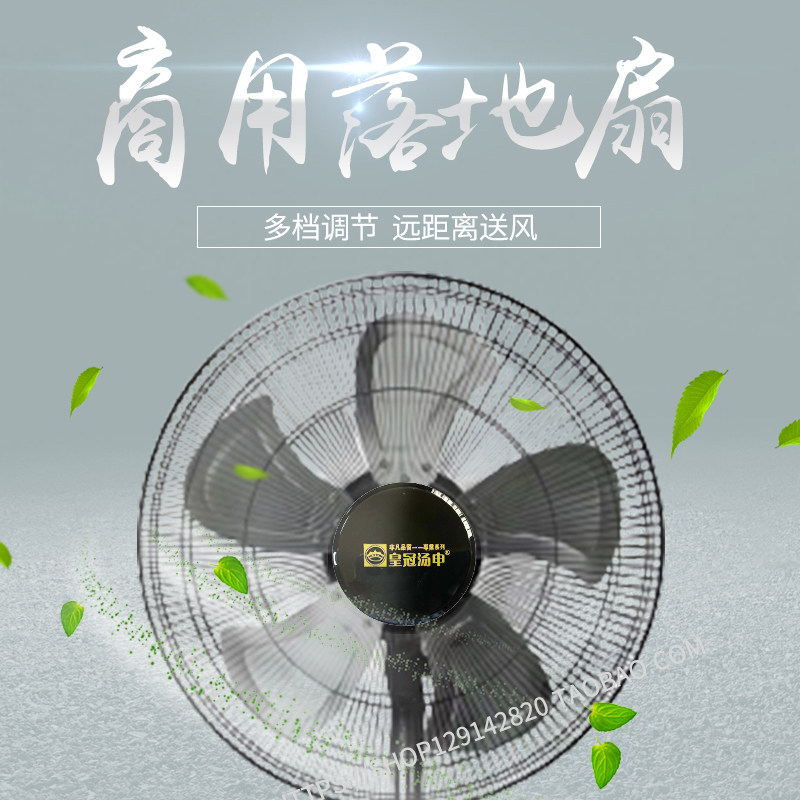 皇冠汤申静音节能五叶落地扇家用台式电风扇强力工业摇头扇