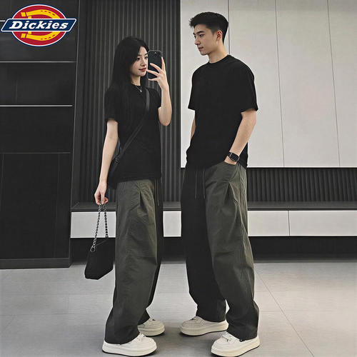 Dickies美式街头拼接工装裤男女