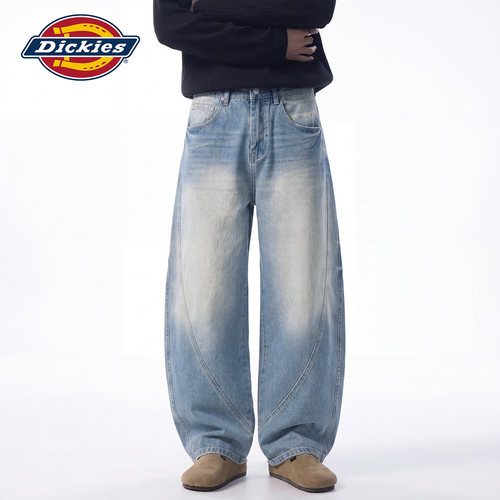 Dickies秋季新款弯刀阔腿男裤