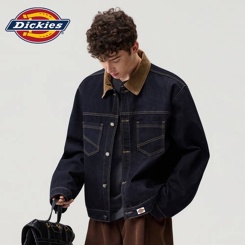 Dickies原牛翻领牛仔夹克男秋