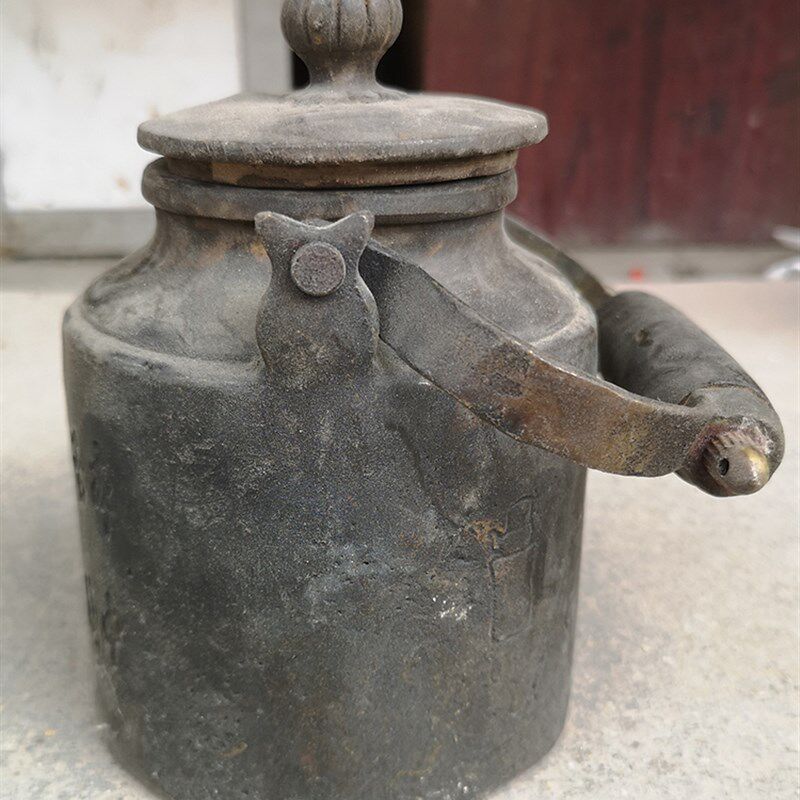 古玩铜器收藏仿古纯铜寿星老头李白手提壶水壶茶壶酒壶古董老物件
