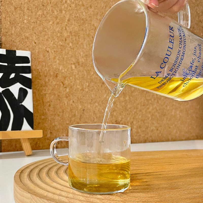 玻璃杯简约花茶杯子一键按压式茶水分离泡茶壶茶具办公室泡茶神器