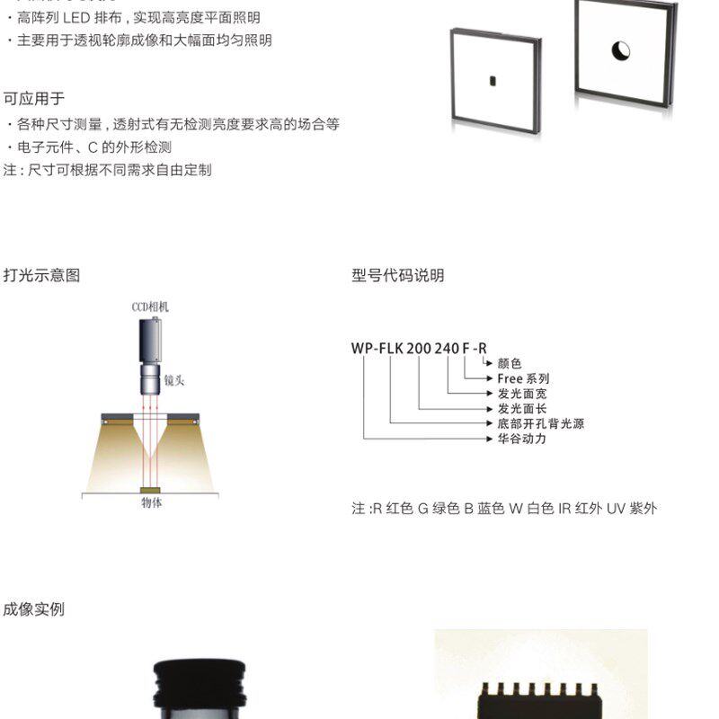 底部中孔平行面光源 机器视觉工业检测正面照明 自动化设备LED灯