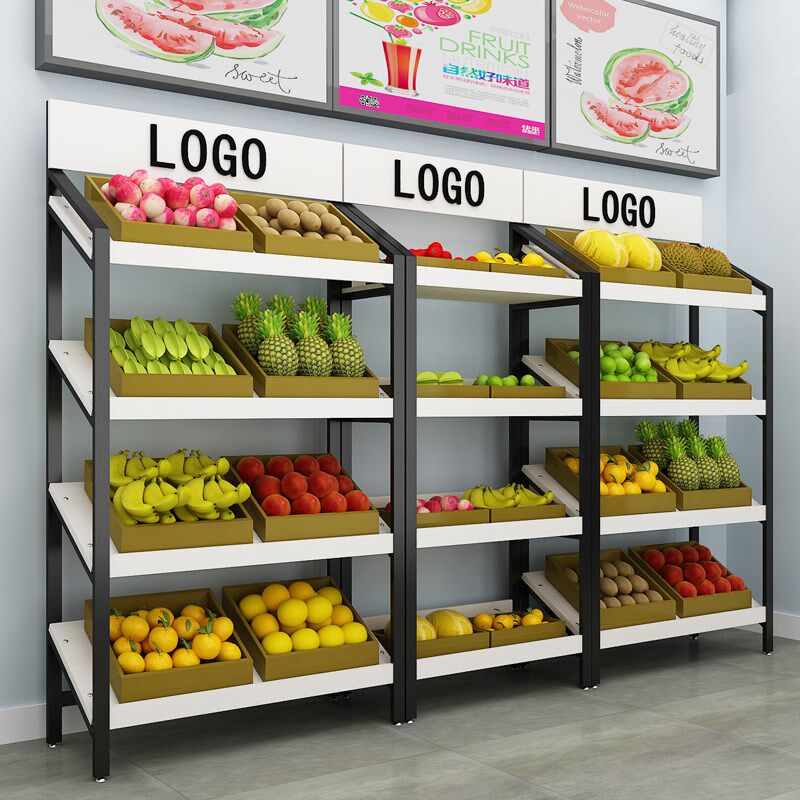 商用货架展示陈列架鞋店样板饰品斜面多层置物架小卖部零食展示架
