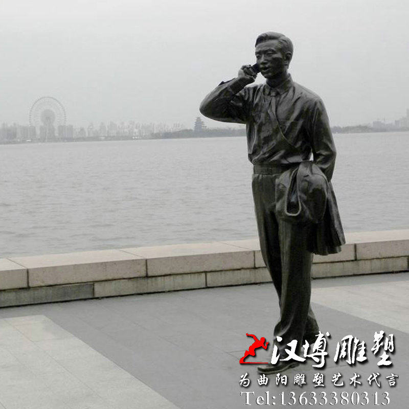 校园人物雕塑陶行知半身胸像学校铸铜名人伟人肖像广场公园铜雕像