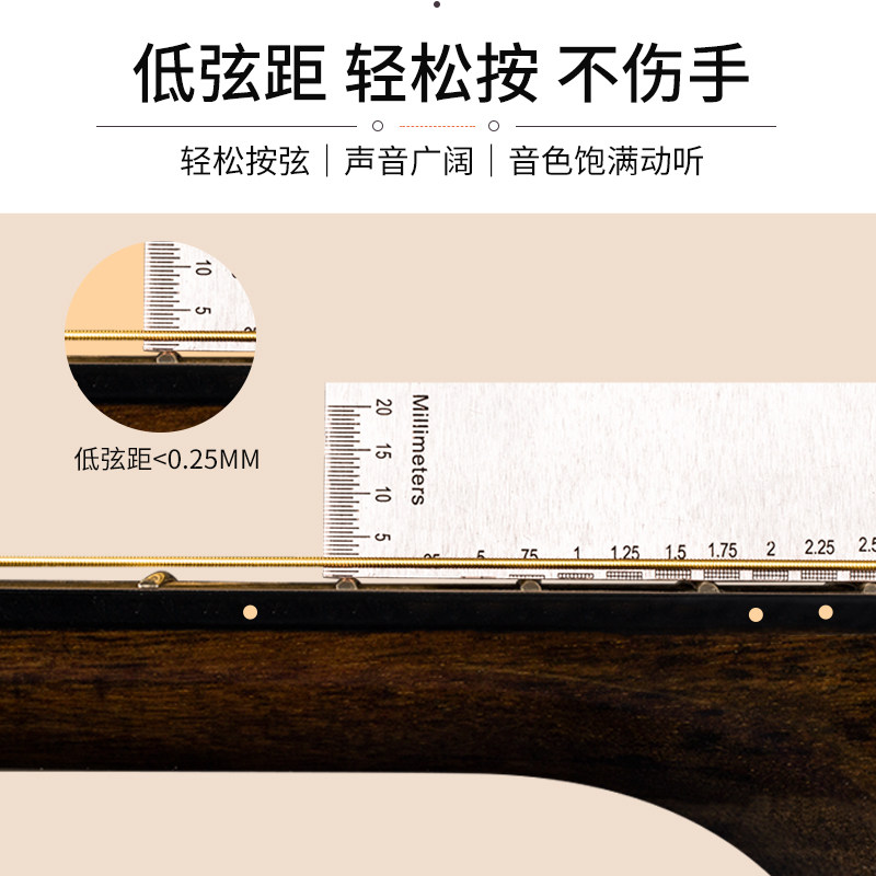40单板初学者民谣吉他女学生男生入门网红41寸练习新手木吉它乐器