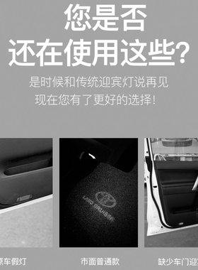 适用于霸道普拉多兰德酷路泽车门迎宾灯陆巡尾门爆闪警示灯镭射灯