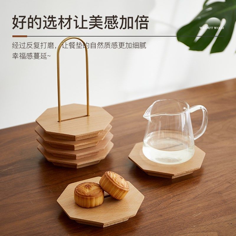 实木隔热垫餐垫防烫餐桌垫家用小灯笼木质耐高温碗碟盘子砂锅垫子