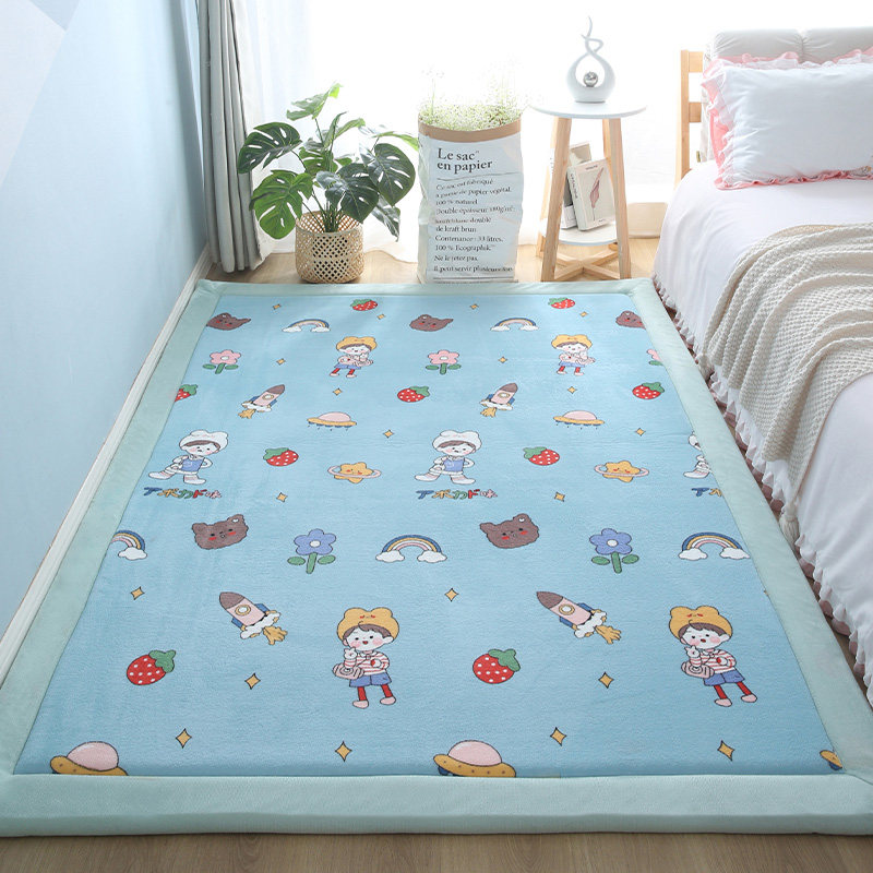 床边地垫卧室打地铺睡垫日式榻榻米垫儿童地毯婴儿爬爬行垫子家用