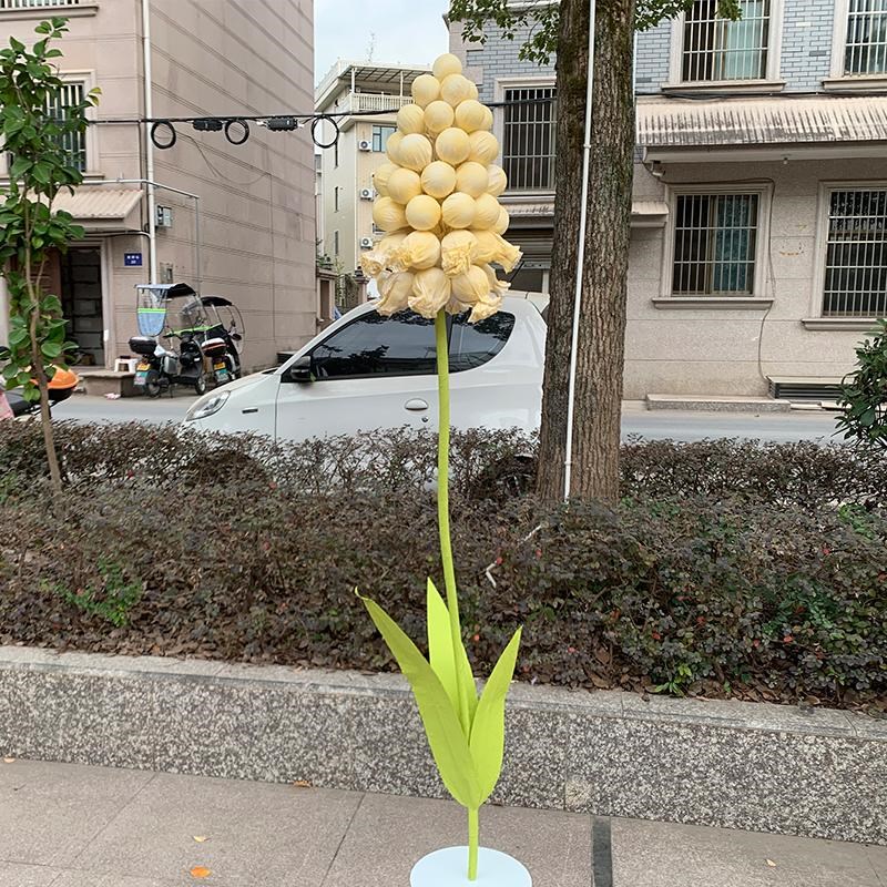 大型葡萄风信子纸艺花纸花路引婚礼布置商场橱窗美陈装饰摆件道具