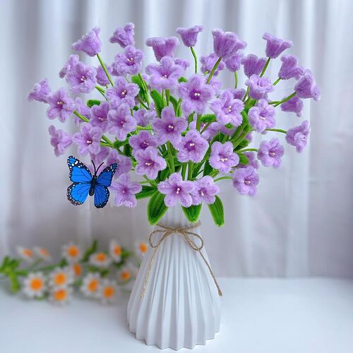 扭扭棒铃兰花DIY手工材料包新软装花瓶花束插花客厅卧室餐厅摆件