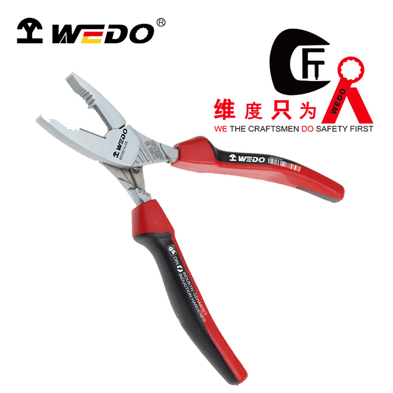 WEDO德式省力钢丝钳老虎皮克丝钳高硬度工业级铬钒钢钳子WD361A